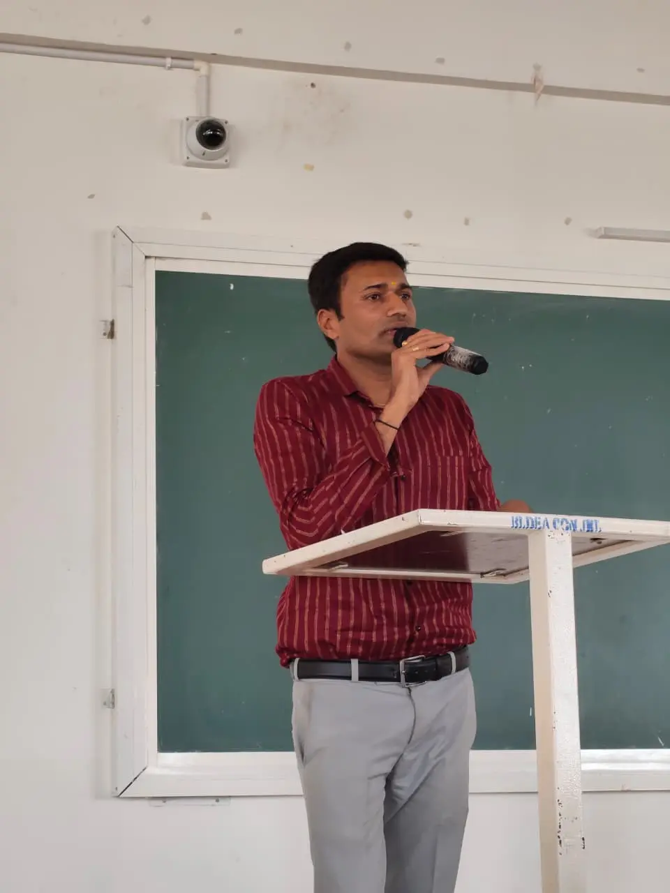 Mrs K Baby Shalini Chief Guest addressing gathering during Community Health Nursing report presentation Jamkhandi College of Nursing