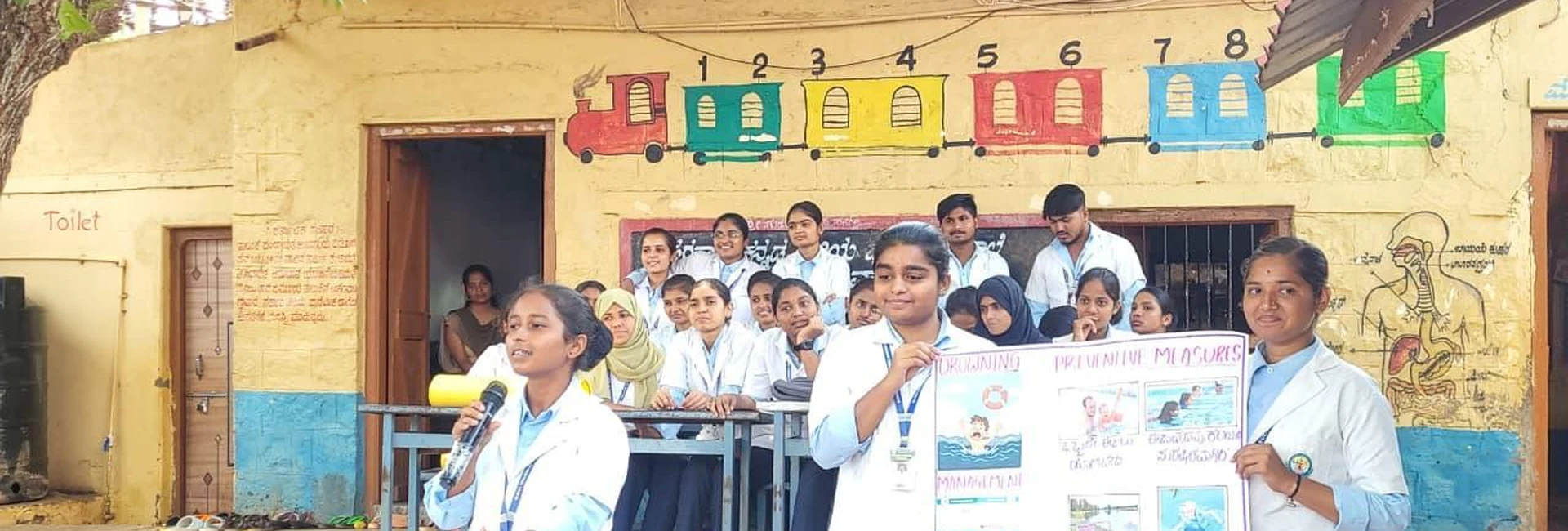 Seventh Semester BSc Nursing Students BLDEA College of Nursing Jamkhandi conducting Health Education Programme with demonstration at Government Primary School Kakanwadi Village June 2026