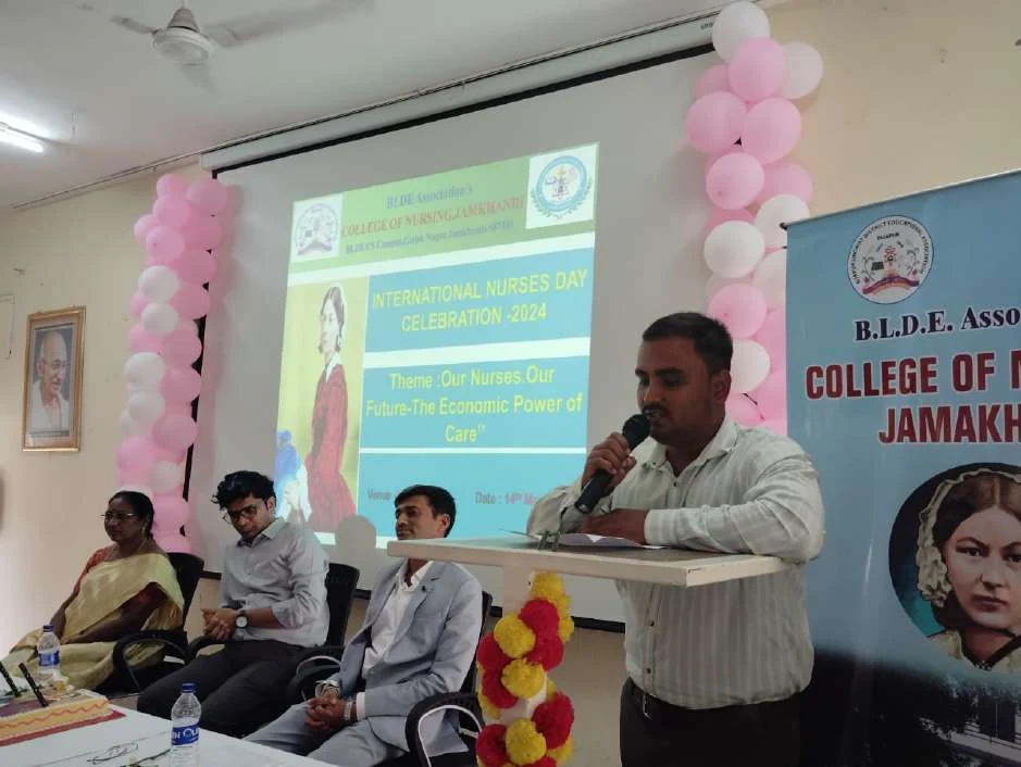 Vote of thanks – Mr Somesh Nikkam, International Nurses Day 2024, BLDEA College of Nursing Jamkhandi