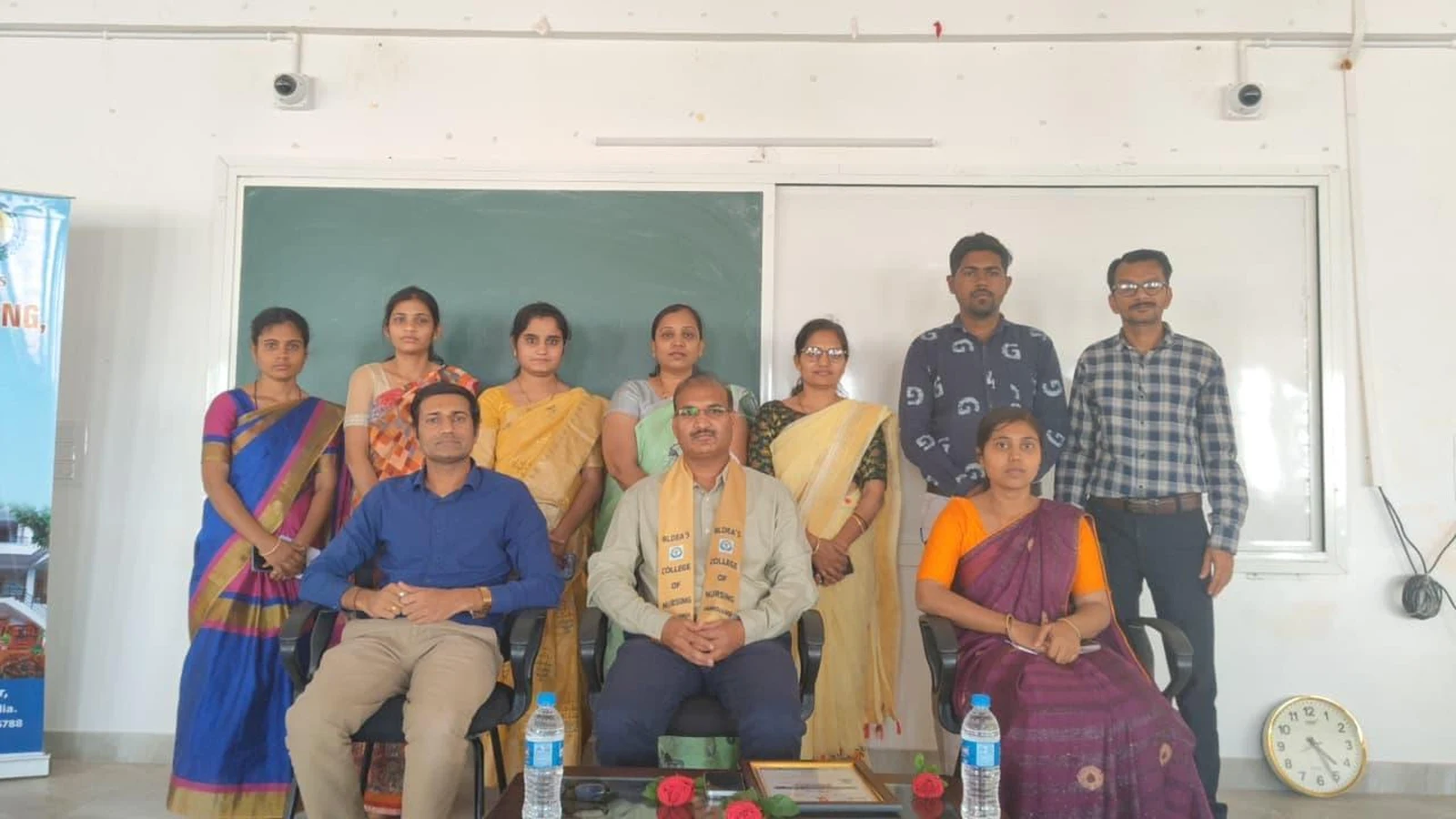 Group photo of Dr. Basavaraj Ugran with faculty and staff at Guest Lecture on Kidney Health for All BLDEA College of Nursing Jamkhandi World Kidney Day 2026