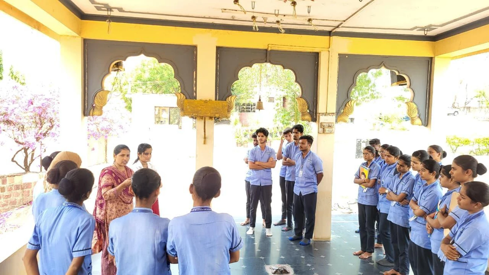 B.Sc. Nursing students attending briefing session at KMF Dempo Dairy Asangi – BLDEA College of Nursing Jamkhandi