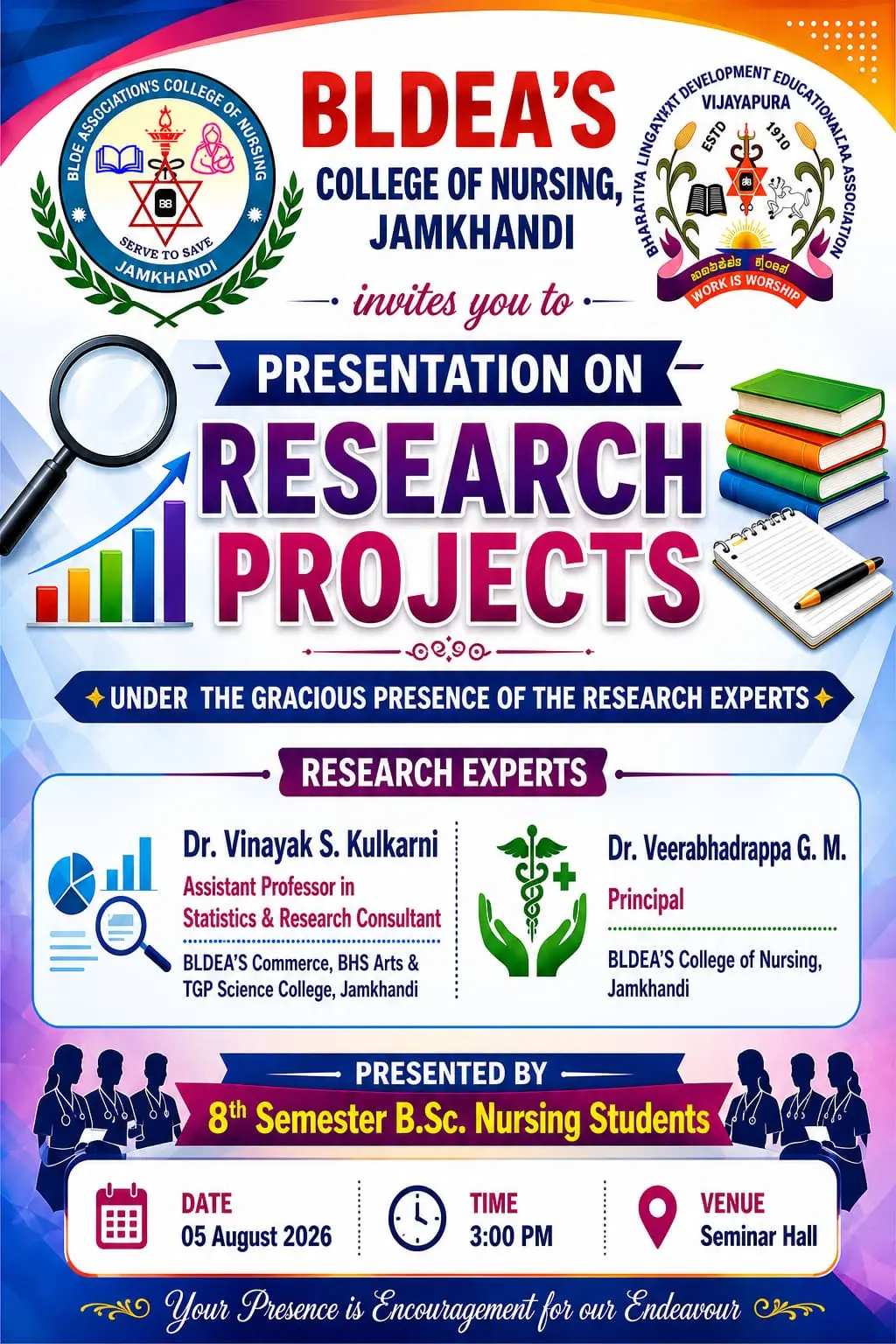 Research Project Statement of Problem Presentation 2026 – BLDEA'S College of Nursing, Jamkhandi